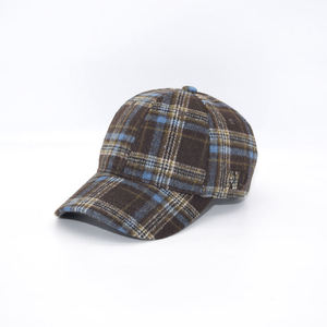 Gorra Snapback a Cuadros de 6 Paneles con Hebilla Metálica Ajustable, Unisex, Casual, de Algodón y Franela para Primavera y Otoño - Product Image 4