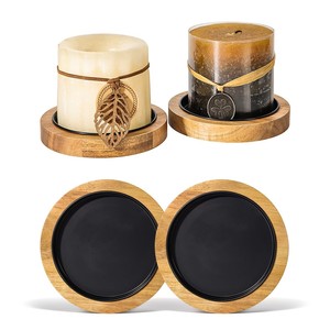 Portavelas de Madera de Acacia Hechos a Mano al por Mayor |   Moradabad, India - Product Image 2