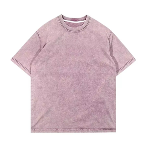 เสื้อยืดพรีเมียมทรงวินเทจฟอกสี ผู้ชาย สวมใส่สบาย ระบายอากาศได้ดี เหมาะสำหรับใส่ลำลอง รับผลิตตามแบบ OEM ออกแบบเองได้ สไตล์สตรีทแวร์ - Product Image 3