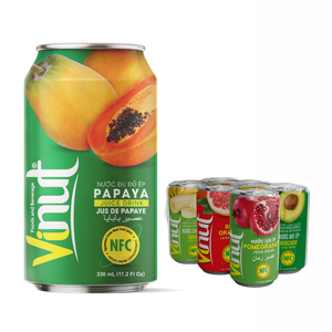 น้ำมะละกอ VINUT 330 มล. ปราศจากน้ำตาล ราคาส่ง เครื่องดื่มเวียดนาม ขายส่ง รับผลิตแบบ OEM ODM ผู้ส่งออก - Product Image 1