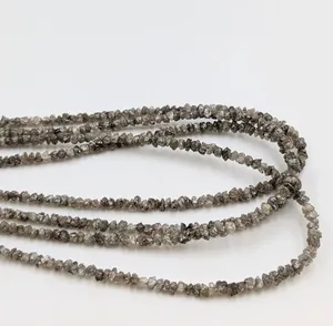 Cuentas de champán natural en bruto, forma ronda, sin cortar, para regalo de Navidad, fabricación de joyas, 2-3.5mm, 16 pulgadas - Product Image 3