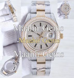 Montre pour homme en acier inoxydable, entièrement sertie de diamants, verre en moissanite VVS1, cadran en verre, résistance à l'eau 10 bars, luxe, livraison mondiale, vente en gros - Product Image 2