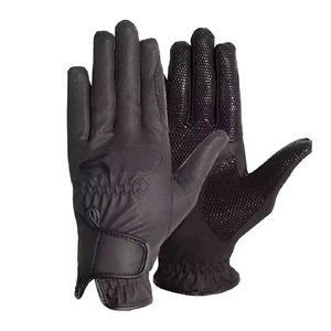Fabricants de gants d'équitation unisexes de couleur unie, en matière de qualité supérieure, prix de gros. - Product Image 1