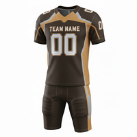 Ensemble maillot et short de football américain personnalisé, imprimé par transfert thermique, respirant, coupe-vent, imperméable et écologique, 100 % coton