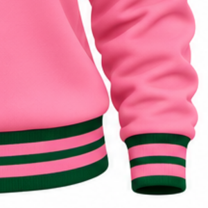 Suéter de Punto Acanalado Rosa para Mujer, Sudadera con Letras de Chenilla, Cuello Redondo, Manga Larga, Informal, Estilo Universitario - Product Image 4