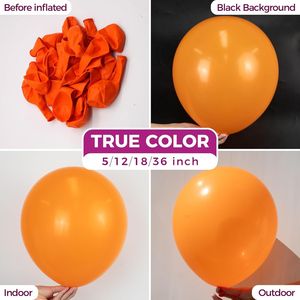 Palloncini in Lattice Arancioni per Feste, Confezione da 100, 12 Pollici, Palloncini ad Elio per Compleanni, Addii al Nubilato, Feste di Halloween - Product Image 2
