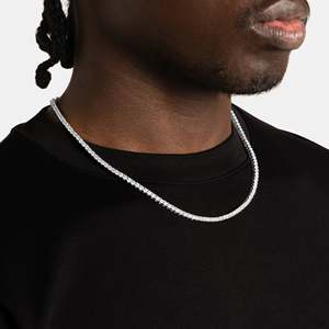 Collar de Cadena de Serpiente Chapado en Rodio de Plata 925 para Hombre, Estilo Hiphop, Uso Diario - Product Image 4