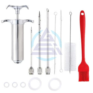 Kit de jeringa inyectora de carne de 2 oz con 3 agujas para marinado, inyector de carne de acero inoxidable para barbacoa, ahumador, carne de res JT334 - Product Image 6