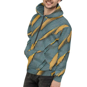 Sweat-shirt à capuche tie-dye slim fit pour homme, logo personnalisé, effet délavé, vêtement de mode urbaine professionnel, nouveau style 2026 - Product Image 3