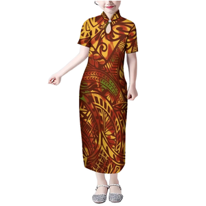 Nuevo Vestido Corto Casual de Verano Polinesio Elegante para Mujer, Vestido Isleño Samoano Puletasi, Estilo Bodycon, Tallas Grandes - Product Image 5