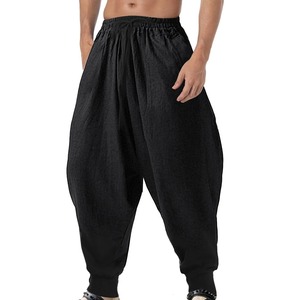 <b>Men's</b> Black Solid Mid Waist Capri Shorts Cotton Drawstring Casual Breathable <b>Cropped</b> Summer Streetwear Style - Product Image 4