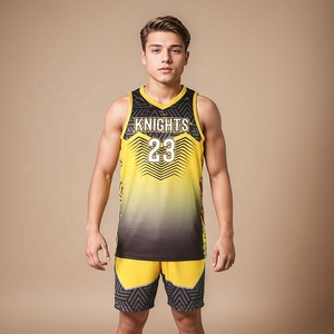 Ensembles de maillots et shorts de basketball personnalisés entièrement sublimés, maillots d'équipe à séchage rapide, uniformes de basketball unisexes, grandes tailles - Product Image 4