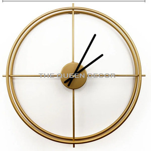 นาฬิกาแขวนผนังโลหะอุตสาหกรรมขนาดใหญ่ ดีไซน์ควอตซ์  หน้าปัดเดี่ยว ตกแต่งห้องรับประทานอาหาร ทางเข้าบ้าน ห้องนั่งเล่น - Product Image 3