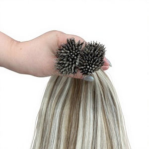 Extensiones de Cabello Vietnamita Remy Nano Tip Keratin Blonde Double Drawn Sin Procesamiento Químico Precio al por Mayor Producto de Belleza - Product Image 6