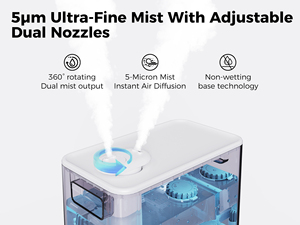 360 trong suốt windwo LED ngọn lửa sàn nhà thường vụ 2025 siêu âm nước nhỏ <span class=keywords><strong>Fogger</strong></span> không khí humidificador mát sương độ ẩm - Product Image 4