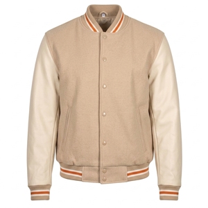 Blouson Bomber Classique Premium Style Universitaire Streetwear Hiver 100% Coton Toile Logo Avant pour Tenue Décontractée Extérieure - Product Image 5