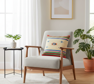 Housse de coussin carrée en coton tissé à la main, motif floral, fermeture éclair, design moderne, lavable, anti-plis, pour usage domestique et hospitalier - Product Image 1