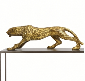 Majestic Gold Tiger Table Article Estatuilla decorativa elegante de animales para la decoración del hogar Oficina Evento Regalo Display Accent - Product Image 1