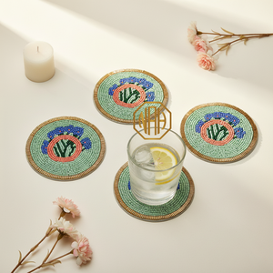 Posavasos Decorativos de Vidrio Hechos a Mano con Iniciales, para Mesa, Hogar, Ocasiones Especiales, Ecológicos, Redondos, Modernos, 2026 - Product Image 4