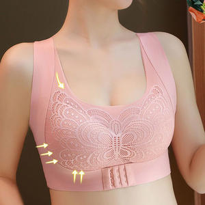 Soutien-gorge de sport sans couture en dentelle pour femme, respirant, séchage rapide, maintien moyen, sans armatures, grandes tailles, vente en gros - Product Image 6