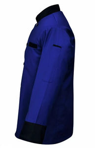 Veste de chef noire personnalisée avec bordure jaune, manches longues, uniforme de cuisine, veste de chef professionnelle pour restaurant, hôtel, boulangerie, restauration - Product Image 6