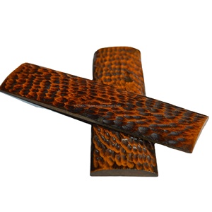 Manche de couteau en os de vache OEM personnalisable de haute qualité fabriqué à la main avec une finition lisse et des écailles de rayon couteaux naturels haut de gamme - Product Image 6