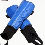 Espinilleras azules de EVA con cierre de velcro, protección ligera para adultos, para fútbol, almohadillas de protección para espinillas y pies, pantorrillas - Product Image 2
