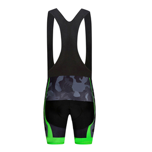 Pantalones Cortos de Ciclismo con Estampado de Camuflaje y Detalles Verdes para Hombre - Product Image 4