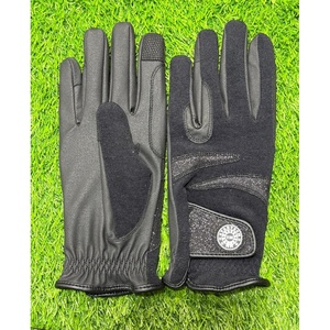 Custom Womens <b>Equestrian</b> Horse Riding Showjumping Gloves Summer Breathable Glitter Back Design Synthetic Leather Palm - Product Image 1