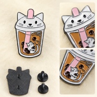 Diseño Personalizado de Animales Musicales y Deportivos en Aleación de Zinc con Esmalte Duro para Regalo Personalizado de Té de Burbujas al por Mayor