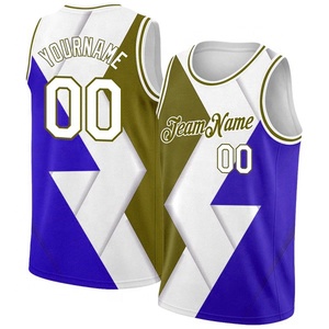 Maillot de basket-ball réversible pour hommes avec broderie uniforme de basket-ball en maille de polyester - Product Image 4