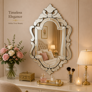 Espejo de Pared Decorativo de Lujo Estilo Barroco Veneciano, Espejo con Marco Ornamentado Vintage, Espejo Decorativo de Vidrio para Sala de Estar, Dormitorio, Pasillo - Product Image 5