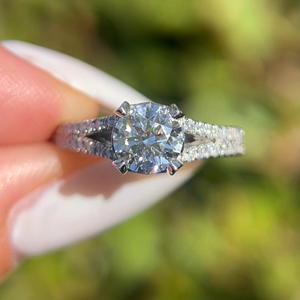 Bague de fiançailles en diamant de laboratoire taille ronde 1,18 ct, bijoux en or 14 carats, bague en or jaune 14 carats - Product Image 4