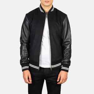 Custom OEM Men's Varsity Letterman <b>Jacket</b> High Quality Genuine <b>Leather</b> Breathable Quick Dry <b>Winter</b> Streetwear Beautiful Color - Product Image 3