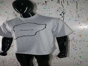Camiseta de Manga Corta Gris para Hombre con Estampado del Mapa de Siria, Cuello Redondo, Corte Casual, Largo Regular, 100% Algodón, Ropa Casual - Product Image 3