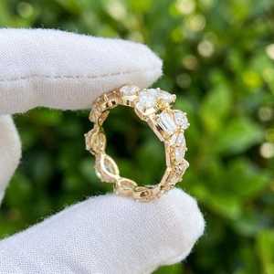 <b>Tree</b> <b>Branch</b> Dainty Multi Shapes Lab Grown Diamond Engagement Ring Wedding Party For Women's 18K Solid Gold Customize Jewelry - Product Image 6
