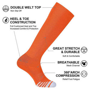 Calcetines Deportivos de Fútbol Hasta la Rodilla, Elásticos, Antibacterianos, Transpirables, para Entrenamiento y Partidos - Product Image 3