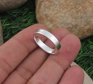 Minimalist Classic 925 Silver Band <b>Ring</b> Simple Dainty Stackable <b>Finger</b> <b>Rings</b> for Women Wedding & Party Bulk - Product Image 4