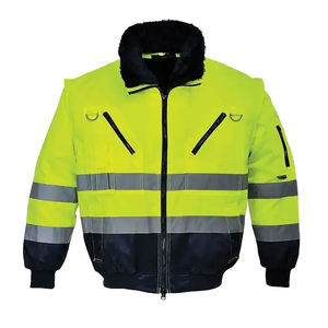 Combinaison de pluie fluorescente jaune néon imperméable, gilet de sécurité industriel haute visibilité, vêtements de travail réfléchissants, équipement de protection contre la pluie - Product Image 2