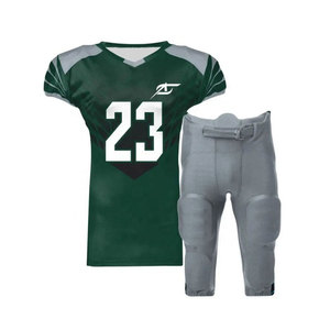 Uniformes de football américain personnalisés, tenue complète sublimée, équipement d'équipe, polyester respirant, haute qualité, personnalisable, hommes adultes - Product Image 1