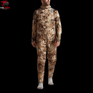 Salopette de chasse camouflage pour homme avec fermeture éclair centrale intégrale et pied intégré, modèle Crossback - Product Image 4