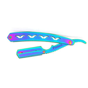 Navaja de Afeitar Plegable de Acero Inoxidable, Cuchilla de Barbero para Cortar el Cabello, Cuchilla Intercambiable, Navaja de Afeitar Recta Personalizada de Acero Inoxidable - Product Image 3