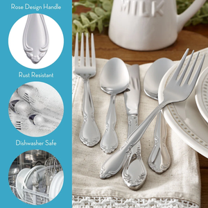 Wholesale Luxury Modern PHC Stainless Steel <b>Flatware</b> Set Mirrored Silverware Sustainable Knife Fork Spoon Tableware Wedding Low - Product Image 5
