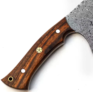 Couteau à viande LEGACY BLADES haut de gamme en acier Damas, manche en bois fait main, fournisseur d'usine de couverts de cuisine professionnels - Product Image 3