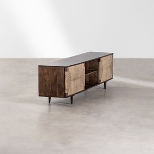 Mueble TV Vandana Arion Neo 200x40 cm en madera de mango y yute Evans - Product Image 5