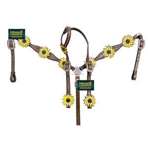 Equipo ecuestre suministrado de fábrica Deportes al aire libre Equitación Cuello de pecho Headstall en cuero Argentino para montar en senderos - Product Image 2