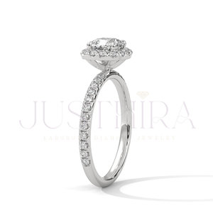 Elegant Design 14k Rose Gold Engagement <b>Ring</b> Classic <b>Proposal</b> <b>Ring</b> With Cushion Cut Moissanite Diamond Wedding Jewelry For Women - Product Image 4