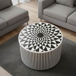 High quality bone inlay coffee <b>table</b> Modern bone inlay furniture accent Elegant living room centerpiece - Product Image 2