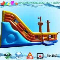 Glissière gonflable géante extérieure du bateau de pirate 3d d'enfants à vendre