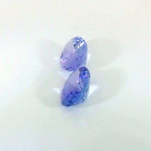Pierre précieuse naturelle Tanzanite, paire de pierres lâches ovales bleu violacé, pierres précieuses authentiques et rares pour la fabrication de bijoux fins - Product Image 4